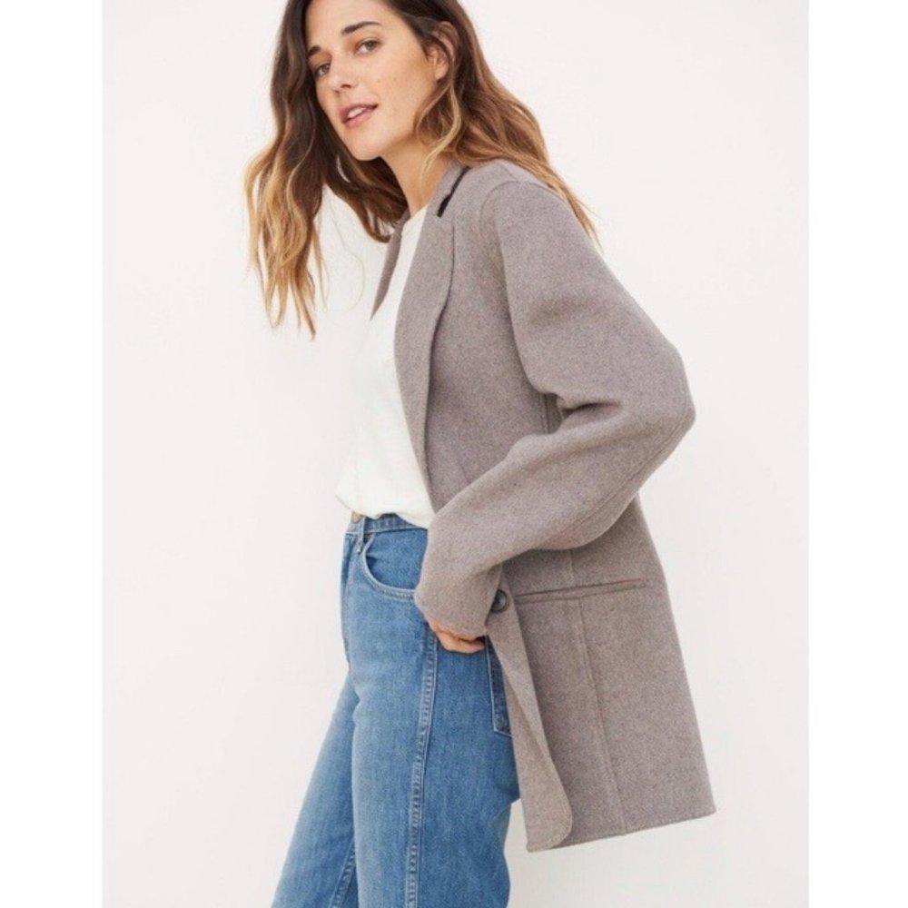Jenni Kayne Cashmere/Alpaca Blend Riding Coat in Clay